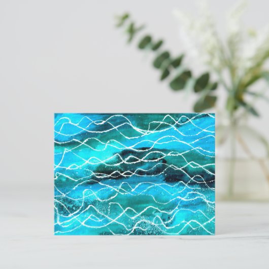 Postkarte "Waves" (Stehend Vorderseite)