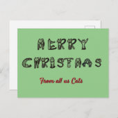 Postkarte - Weihnachtsgrüße von Katzen (Vorne/Hinten)