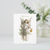 POSTKARTE: WEINCHRISTMAS ANGEL POSTKARTE (Stehend Vorderseite)