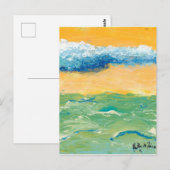 Postkarte "Wellen" Gemälde Kunst von Heather (Vorne/Hinten)