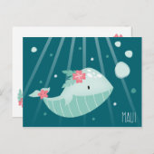 Postkarte "Whale Maui" (Vorne/Hinten)