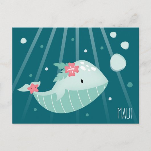 Postkarte "Whale Maui" (Vorderseite)