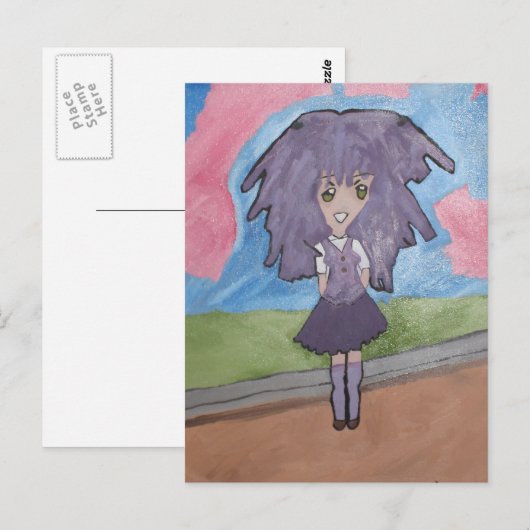 Postkarte "Wild Lila" (Vorne/Hinten)