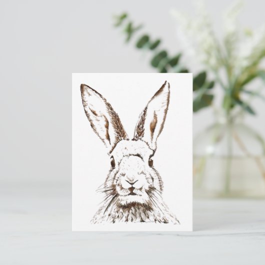 Postkarte - Wilder Hase (Stehend Vorderseite)