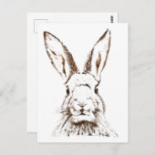 Postkarte - Wilder Hase (Vorne/Hinten)