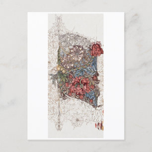 POSTKARTE : WILLIAM MORRIS : WILDE TULPE