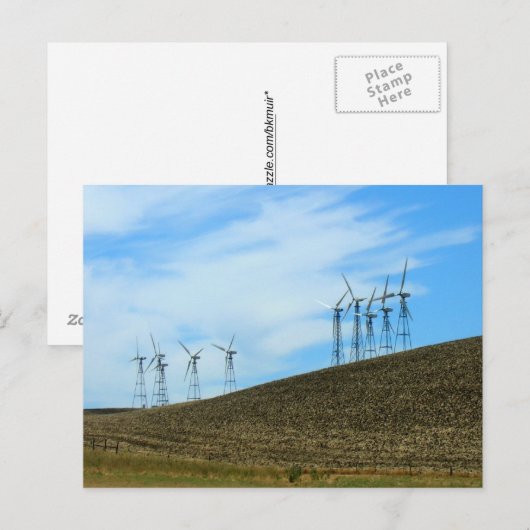 Postkarte - Windturbinen (Vorne/Hinten)