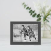 Postkarte - Winter-Szenen-Schwarzes u. Weiß (Stehend Vorderseite)