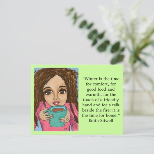 Postkarte Winterkomfort (Stehend Vorderseite)