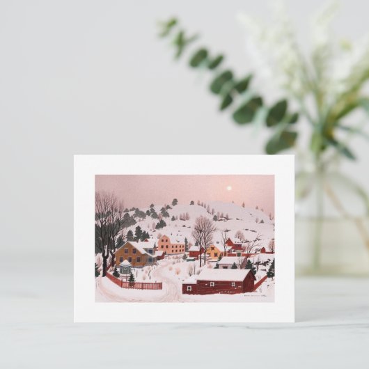 Postkarte - Wintertag im Dorf (Stehend Vorderseite)