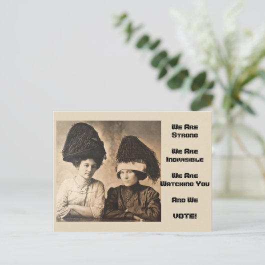 Postkarte: Wir sind stark, wir sind unsichtbar Postkarte (Stehend Vorderseite)