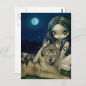 Postkarte "Wolf Moon" (Vorne/Hinten)