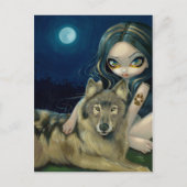 Postkarte "Wolf Moon" (Vorderseite)