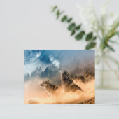 Postkarte/Wölfe Postkarte (Stehend Vorderseite)