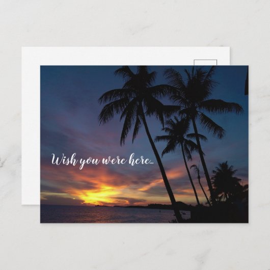 Postkarte - wünschten, Sie wären hier (Vorne/Hinten)