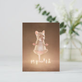 Postkarte: "Yoga Mouse" Postkarte (Stehend Vorderseite)