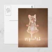 Postkarte: "Yoga Mouse" Postkarte (Vorne/Hinten)
