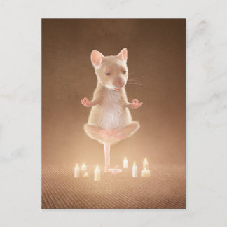 Postkarte: "Yoga Mouse" Postkarte