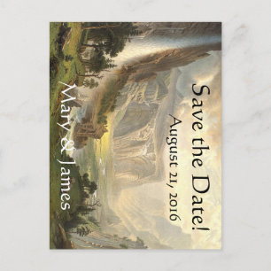 Postkarte Yosemite-Wasserfall-Vista Save the Date