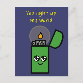 Postkarte "You Light Up My World"