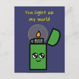 Postkarte "You Light Up My World"