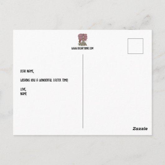 Postkarte "Zeit bis Ostern" (Rückseite)