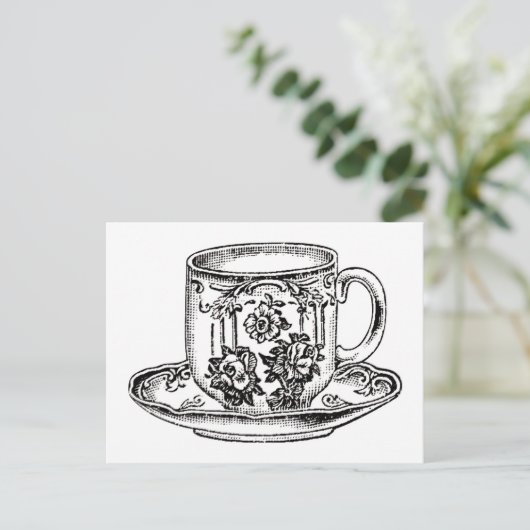 Postkarte - Zeit für Tee (Stehend Vorderseite)