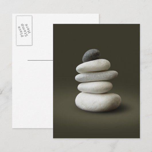 Postkarte Zen Stones (Vorne/Hinten)