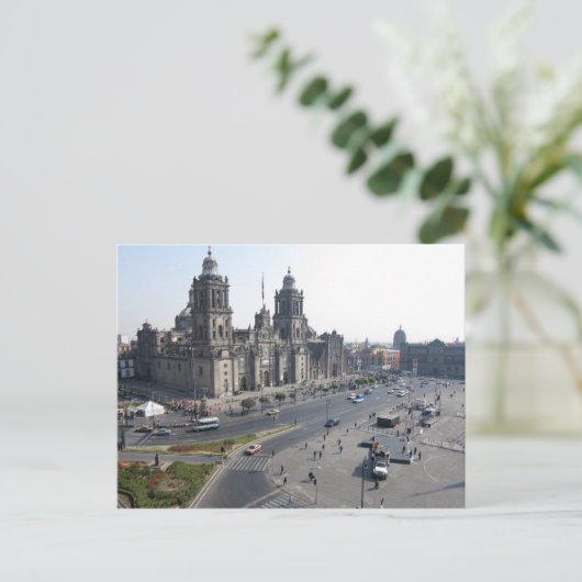 Postkarte Zocalo Kathedrale, Mexiko Stadt (Stehend Vorderseite)