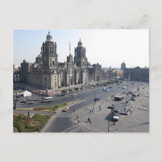 Postkarte Zocalo Kathedrale, Mexiko Stadt (Vorderseite)