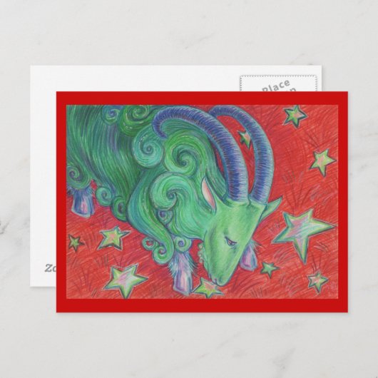 Postkarte Zodiac Capricorn (Vorne/Hinten)