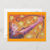 Postkarte Zodiac Sagittarius (Vorne/Hinten)