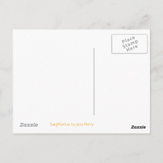 Postkarte Zodiac Sagittarius (Rückseite)