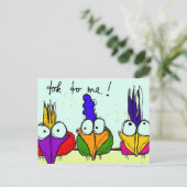 Postkarte 'zu mir!' (Stehend Vorderseite)