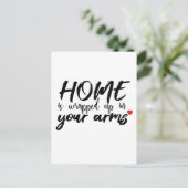 Postkarte "Zuhause is"-Zitat (Stehend Vorderseite)