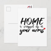 Postkarte "Zuhause is"-Zitat (Vorne/Hinten)