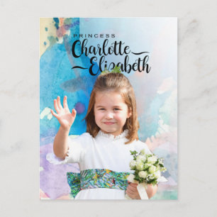 Postkarte zum 6. Geburtstag von Prinzessin Charlot