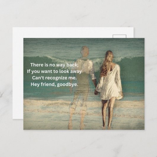 Postkarte zum Abschied (Vorne/Hinten)