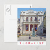 Postkarte zum Bukarester Theater (Vorne/Hinten)