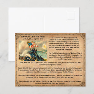 Postkarte zum Bürgerkrieg mit interessanten Fakten