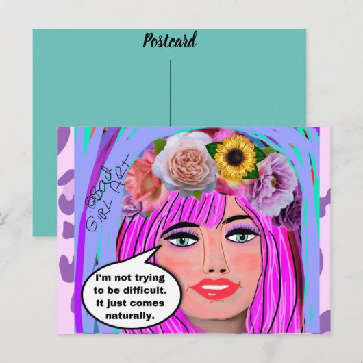 Postkarte zum Geburtstag (Vorne/Hinten)