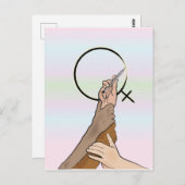 Postkarte zum Internationalen Frauentag (Vorne/Hinten)