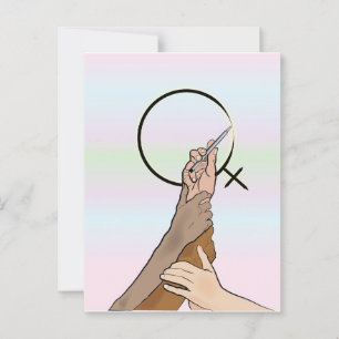 Postkarte zum Internationalen Frauentag