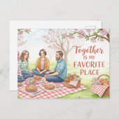 Postkarte zum Internationalen Freundschaftstag (Vorne/Hinten)