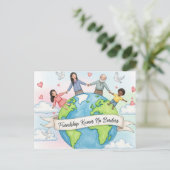 Postkarte zum Internationalen Freundschaftstag (Stehend Vorderseite)