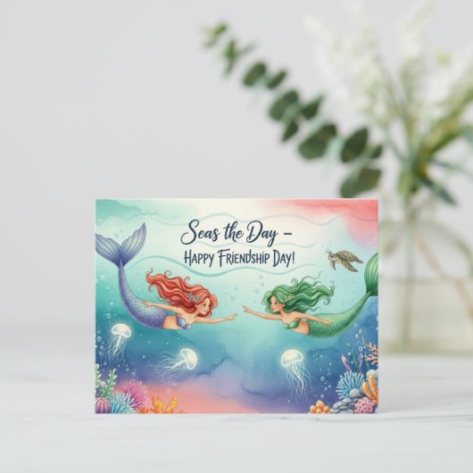 Postkarte zum Internationalen Freundschaftstag (Stehend Vorderseite)
