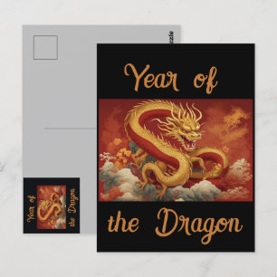 Postkarte zum Jahr des Drachen