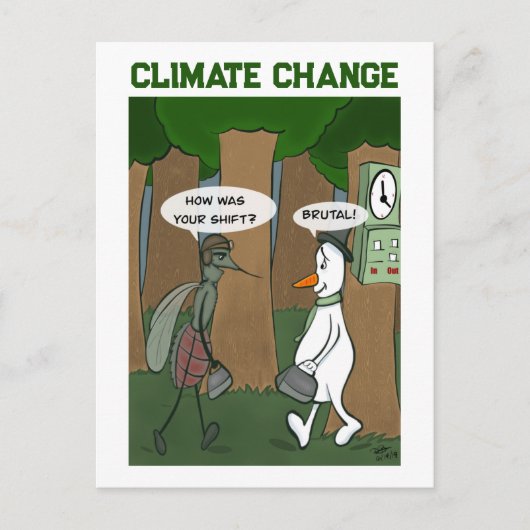 Postkarte zum Klimawandel (Vorderseite)