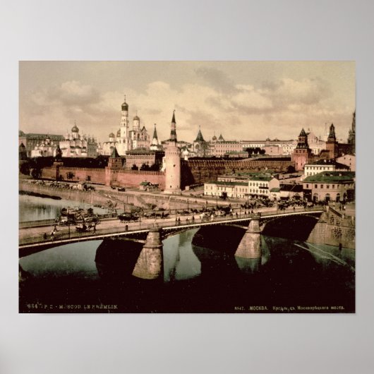 Postkarte zum Kreml, Moskau Poster (Vorne)