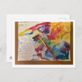 Postkarte zum Mischen der Wasserfarbe (Vorne/Hinten)